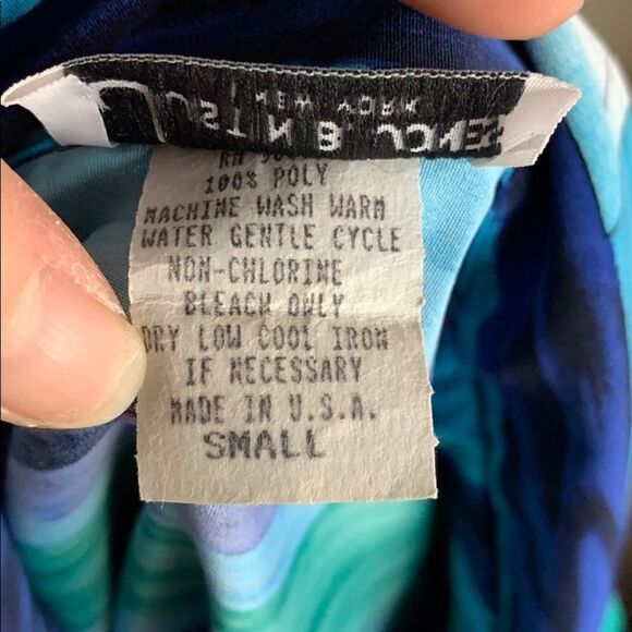 VINTAGE Blue Southwest Short Sleeve Button down Size S - Picture 5 of 7